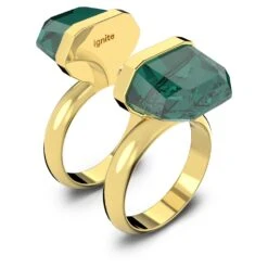 Swarovski Lucent Ring Magnetic Closure, Green, Gold-tone Plated -Fashion Accessories Store lucent ring magnetic closure green gold tone plated swarovski 5613551 3