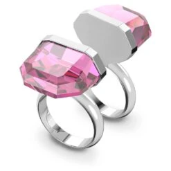 Swarovski Lucent Ring Magnetic Closure, Pink, Rhodium Plated -Fashion Accessories Store lucent ring magnetic closure pink rhodium plated swarovski 5633634 2