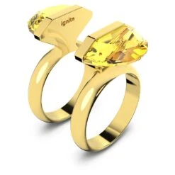 Swarovski Lucent Ring Magnetic Closure, Yellow, Gold-tone Plated -Fashion Accessories Store lucent ring magnetic closure yellow gold tone plated swarovski 5623776 3