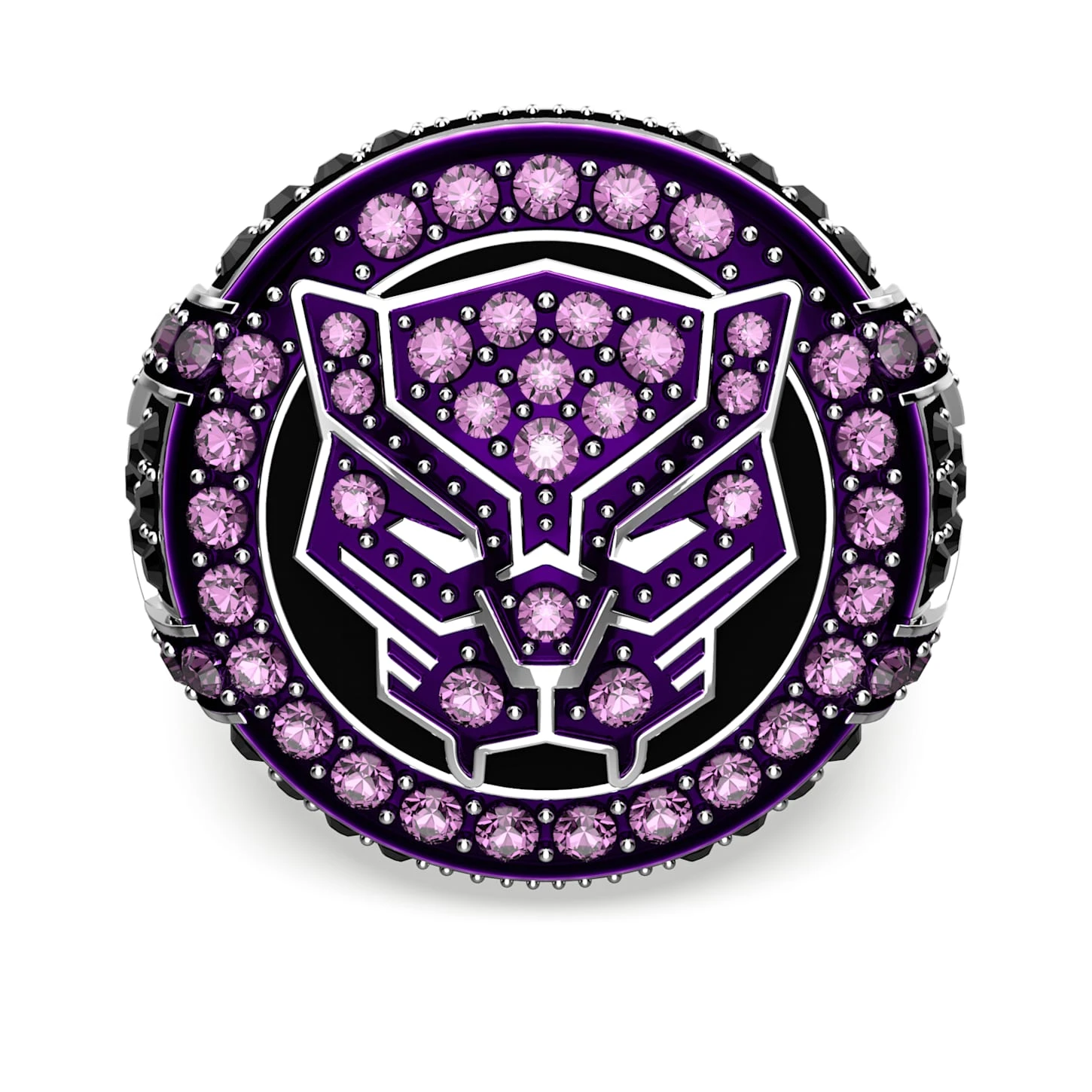 Swarovski Marvel Black Panther Ring Black Panther, Purple, Rhodium Plated 2 Swarovski Marvel Black Panther Ring Black Panther, Purple, Rhodium Plated - Image 2
