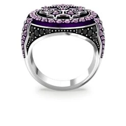 Swarovski Marvel Black Panther Ring Black Panther, Purple, Rhodium Plated 9 Swarovski Marvel Black Panther Ring Black Panther, Purple, Rhodium Plated -Fashion Accessories Store marvel black panther ring black panther purple rhodium plated swarovski 5650877 4