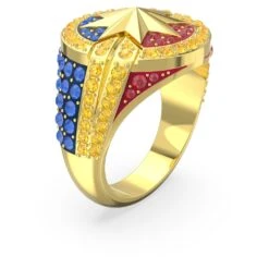 Swarovski Marvel Captain Marvel Ring Multicolored, Gold-tone Plated -Fashion Accessories Store marvel captain marvel ring multicolored gold tone plated swarovski 5650880 2