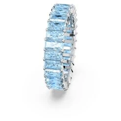Swarovski Matrix Ring Baguette Cut, Blue, Rhodium Plated -Fashion Accessories Store matrix ring baguette cut blue rhodium plated swarovski 5661907 3