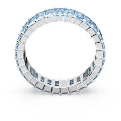 Swarovski Matrix Ring Baguette Cut, Blue, Rhodium Plated -Fashion Accessories Store matrix ring baguette cut blue rhodium plated swarovski 5661907 4
