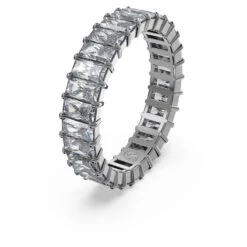 Swarovski Matrix Ring Baguette Cut, Gray, Ruthenium Plated -Fashion Accessories Store matrix ring baguette cut gray ruthenium plated swarovski 5648914 2