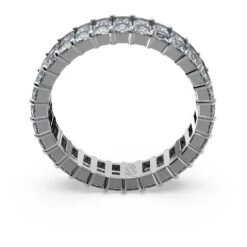 Swarovski Matrix Ring Baguette Cut, Gray, Ruthenium Plated -Fashion Accessories Store matrix ring baguette cut gray ruthenium plated swarovski 5648914 4