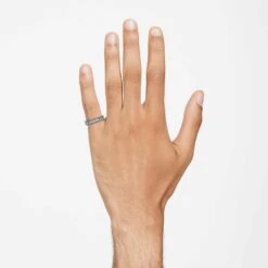 Swarovski Matrix Ring Baguette Cut, Gray, Ruthenium Plated -Fashion Accessories Store matrix ring baguette cut gray ruthenium plated swarovski 5648914 5