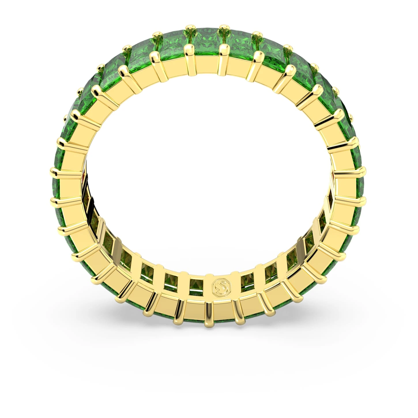 Swarovski Matrix Ring Baguette Cut, Green, Gold-tone Plated 5 Swarovski Matrix Ring Baguette Cut, Green, Gold-tone Plated - Image 5