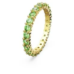 Swarovski Matrix Ring Round Cut, Green, Gold-tone Plated -Fashion Accessories Store matrix ring round cut green gold tone plated swarovski 5658658 2