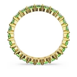 Swarovski Matrix Ring Round Cut, Green, Gold-tone Plated -Fashion Accessories Store matrix ring round cut green gold tone plated swarovski 5658658 4