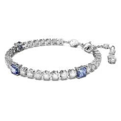 Swarovski Matrix Tennis Bracelet Mixed Cuts, Blue, Rhodium Plated 7 Swarovski Matrix Tennis Bracelet Mixed Cuts, Blue, Rhodium Plated -Fashion Accessories Store matrix tennis bracelet mixed cuts blue rhodium plated swarovski 5666426 2