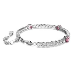 Swarovski Matrix Tennis Bracelet Mixed Cuts, Pink, Rhodium Plated -Fashion Accessories Store matrix tennis bracelet mixed cuts pink rhodium plated swarovski 5666421 4