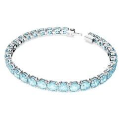 Swarovski Matrix Tennis Bracelet Round Cut, Medium, Blue, Rhodium Plated -Fashion Accessories Store matrix tennis bracelet round cut medium blue rhodium plated swarovski 5648929 2