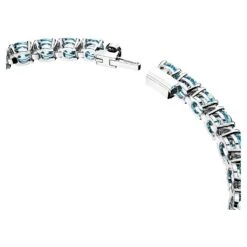 Swarovski Matrix Tennis Bracelet Round Cut, Medium, Blue, Rhodium Plated -Fashion Accessories Store matrix tennis bracelet round cut medium blue rhodium plated swarovski 5648929 3