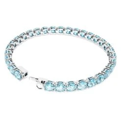 Swarovski Matrix Tennis Bracelet Round Cut, Medium, Blue, Rhodium Plated -Fashion Accessories Store matrix tennis bracelet round cut medium blue rhodium plated swarovski 5648929 4