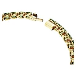 Swarovski Matrix Tennis Bracelet Round Cut, Medium, Green, Gold-tone Plated -Fashion Accessories Store matrix tennis bracelet round cut medium green gold tone plated swarovski 5658849 3