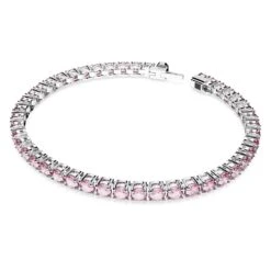 Swarovski Matrix Tennis Bracelet Round Cut, Small, Pink, Rhodium Plated -Fashion Accessories Store matrix tennis bracelet round cut small pink rhodium plated swarovski 5648931 2