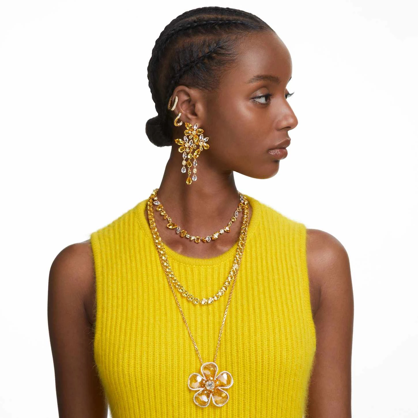 Swarovski Matrix Tennis Necklace Set (3), Round Cut, Multicolored, Mixed Metal Finish 6 Swarovski Matrix Tennis Necklace Set (3), Round Cut, Multicolored, Mixed Metal Finish - Image 6