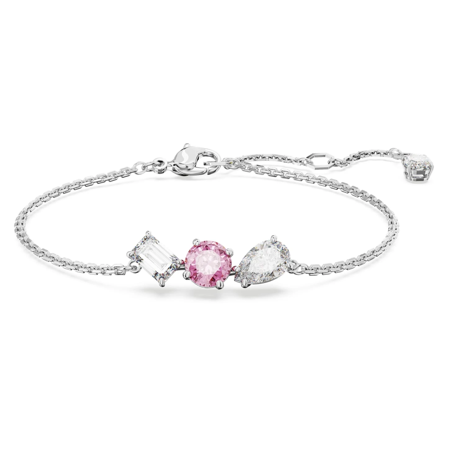 Swarovski Mesmera Bracelet Mixed Cuts, Pink, Rhodium Plated 2 Swarovski Mesmera Bracelet Mixed Cuts, Pink, Rhodium Plated - Image 2