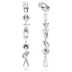 Swarovski Mesmera Drop Earrings Asymmetrical Design, Mixed Cuts, Long, White, Rhodium Plated -Fashion Accessories Store mesmera drop earrings asymmetrical design mixed cuts long white rhodium plated swarovski 5661687 4