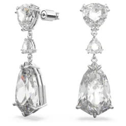 Swarovski Mesmera Drop Earrings Mixed Cuts, White, Rhodium Plated -Fashion Accessories Store mesmera drop earrings mixed cuts white rhodium plated swarovski 5652038 2