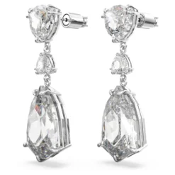 Swarovski Mesmera Drop Earrings Mixed Cuts, White, Rhodium Plated -Fashion Accessories Store mesmera drop earrings mixed cuts white rhodium plated swarovski 5652038 3