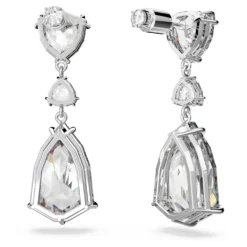 Swarovski Mesmera Drop Earrings Mixed Cuts, White, Rhodium Plated -Fashion Accessories Store mesmera drop earrings mixed cuts white rhodium plated swarovski 5652038 4
