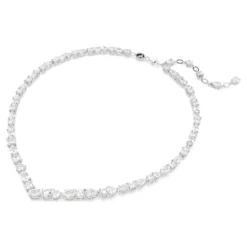 Swarovski Mesmera Necklace Mixed Cuts, White, Rhodium Plated -Fashion Accessories Store mesmera necklace mixed cuts white rhodium plated swarovski 5665242 2