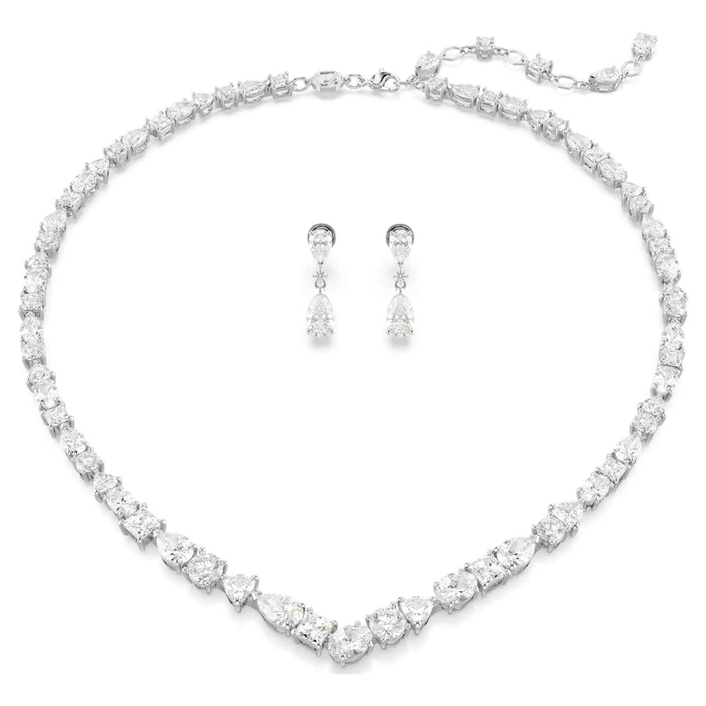 Swarovski Mesmera Set Mixed Cuts, White, Rhodium Plated 2 Swarovski Mesmera Set Mixed Cuts, White, Rhodium Plated - Image 2