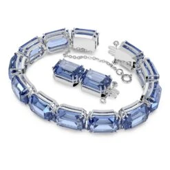 Swarovski Millenia Bracelet Octagon Cut, Blue, Rhodium Plated 7 Swarovski Millenia Bracelet Octagon Cut, Blue, Rhodium Plated -Fashion Accessories Store millenia bracelet octagon cut blue rhodium plated swarovski 5614927 2