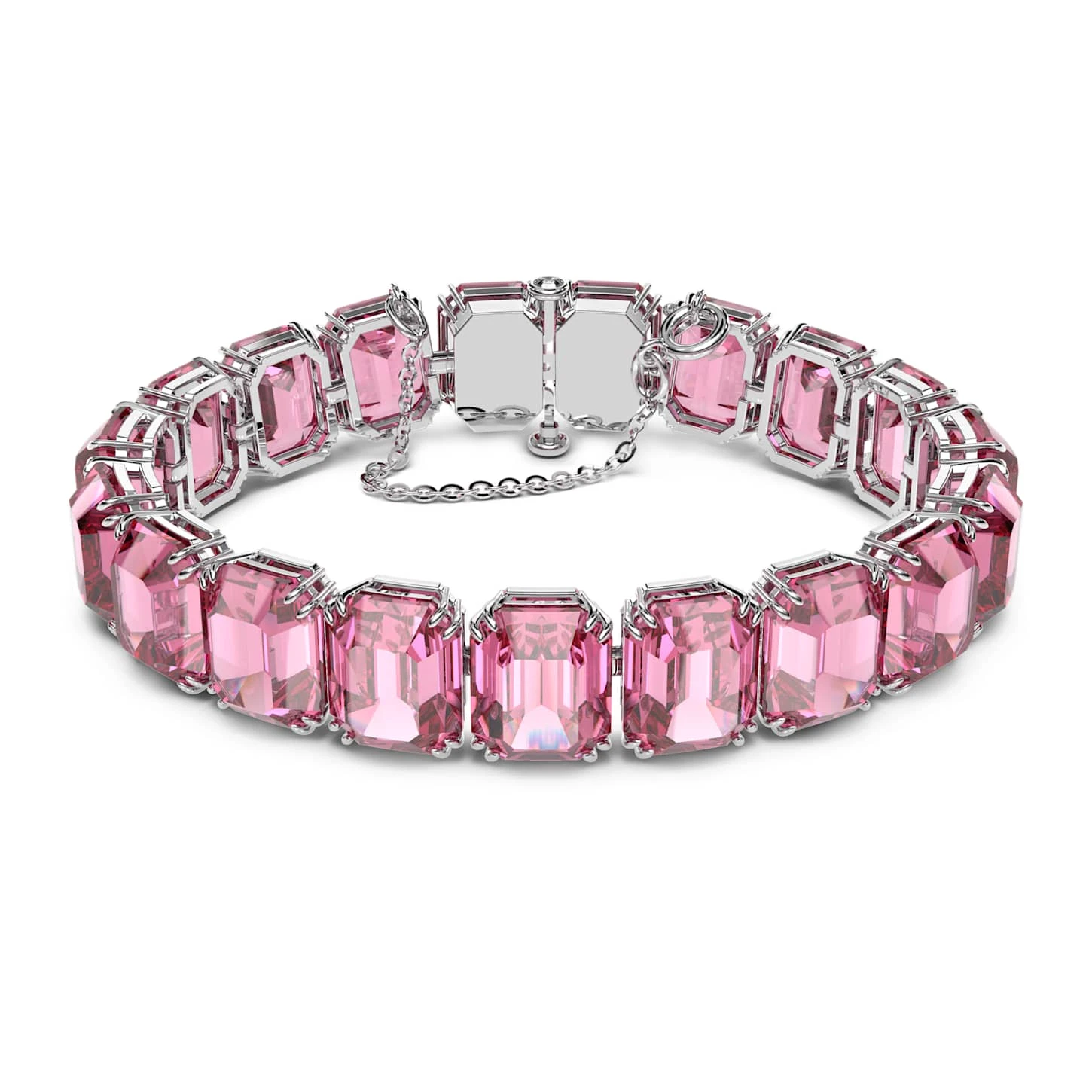Swarovski Millenia Bracelet Octagon Cut, Pink, Rhodium Plated 2 Swarovski Millenia Bracelet Octagon Cut, Pink, Rhodium Plated - Image 2