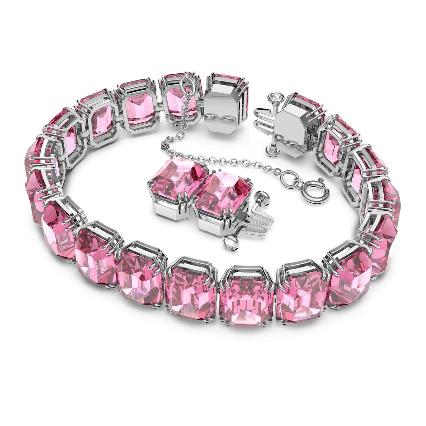 Swarovski Millenia Bracelet Octagon Cut, Pink, Rhodium Plated 3 Swarovski Millenia Bracelet Octagon Cut, Pink, Rhodium Plated - Image 3