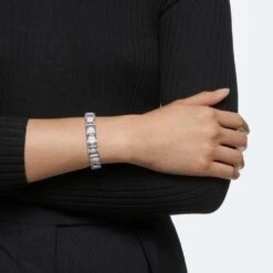 Swarovski Millenia Bracelet Octagon Cut, White, Rhodium Plated -Fashion Accessories Store millenia bracelet octagon cut white rhodium plated swarovski 5618699 4