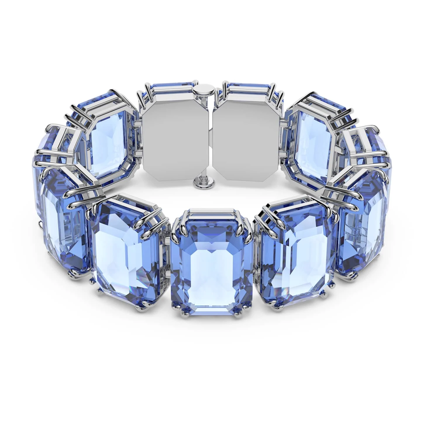 Swarovski Millenia Bracelet Oversized Crystals, Octagon Cut, Blue, Rhodium Plated 2 Swarovski Millenia Bracelet Oversized Crystals, Octagon Cut, Blue, Rhodium Plated - Image 2