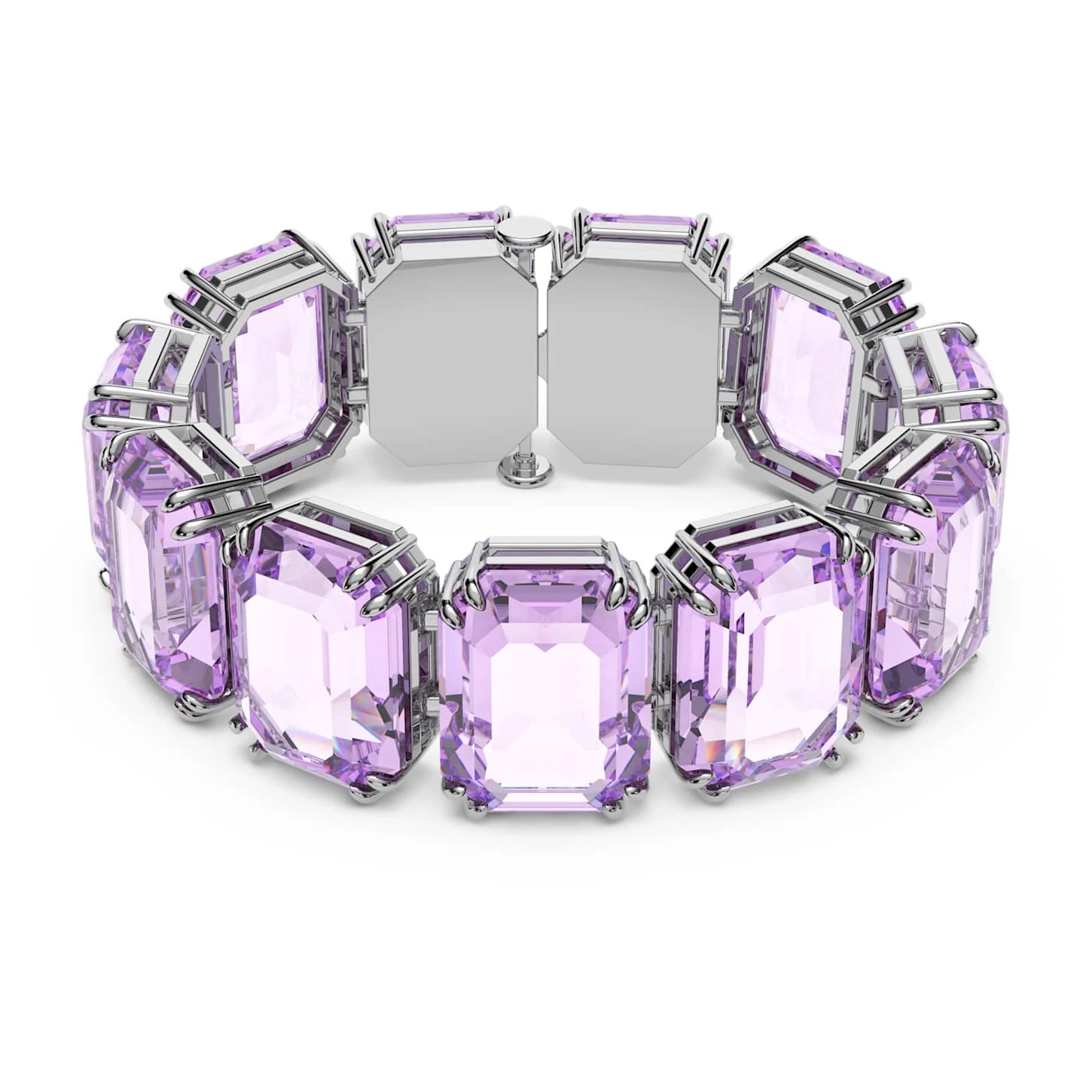 Swarovski Millenia Bracelet Oversized Crystals, Octagon Cut, Purple, Rhodium Plated 2 Swarovski Millenia Bracelet Oversized Crystals, Octagon Cut, Purple, Rhodium Plated - Image 2