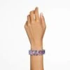 Swarovski Millenia Bracelet Oversized Crystals, Octagon Cut, Purple, Rhodium Plated