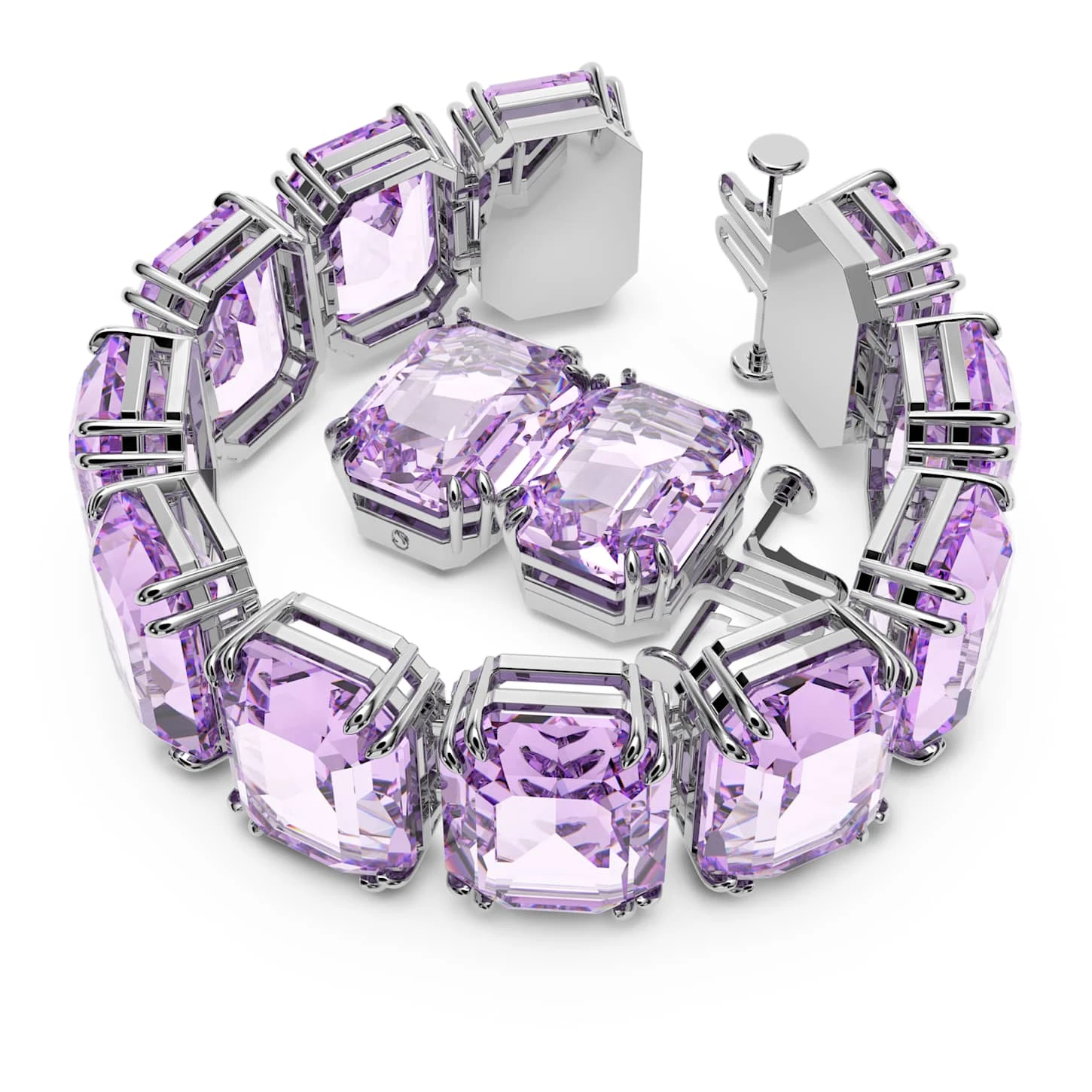 Swarovski Millenia Bracelet Oversized Crystals, Octagon Cut, Purple, Rhodium Plated 3 Swarovski Millenia Bracelet Oversized Crystals, Octagon Cut, Purple, Rhodium Plated - Image 3