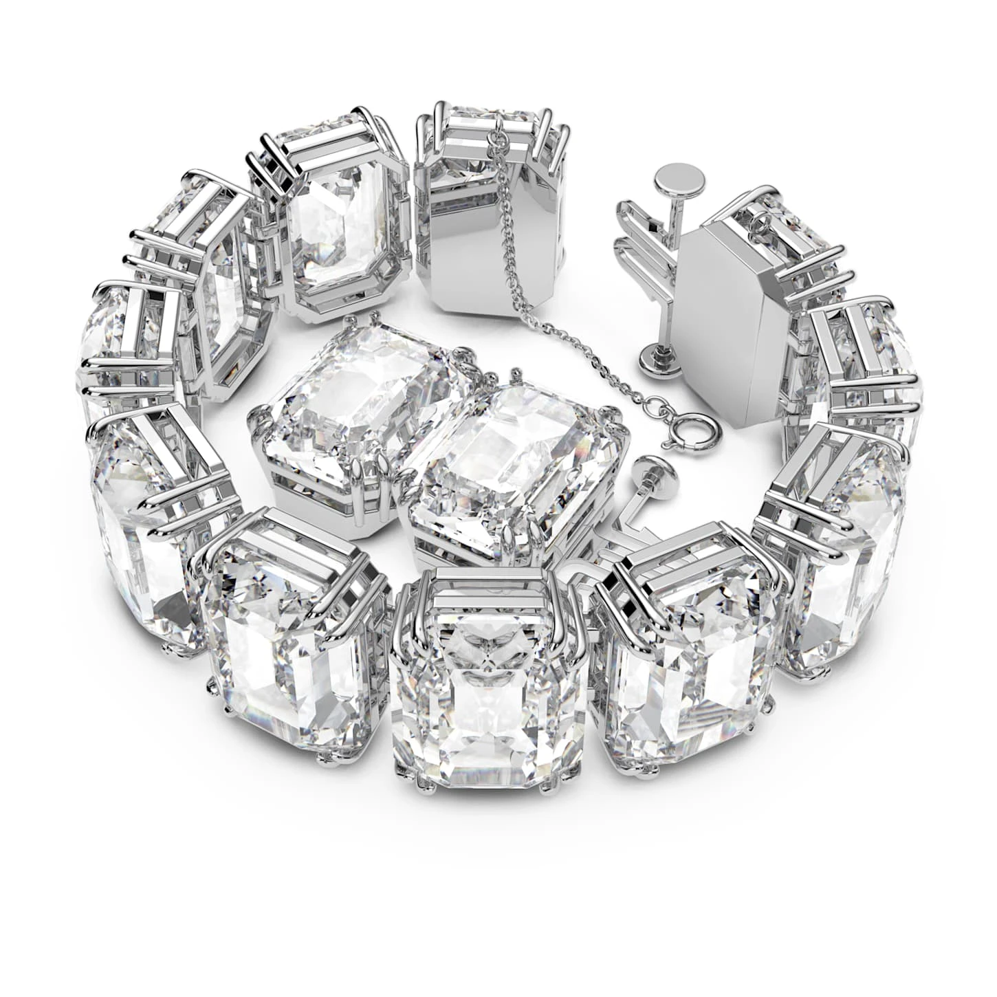 Swarovski Millenia Bracelet Oversized Crystals, Octagon Cut, White, Rhodium Plated 3 Swarovski Millenia Bracelet Oversized Crystals, Octagon Cut, White, Rhodium Plated - Image 3