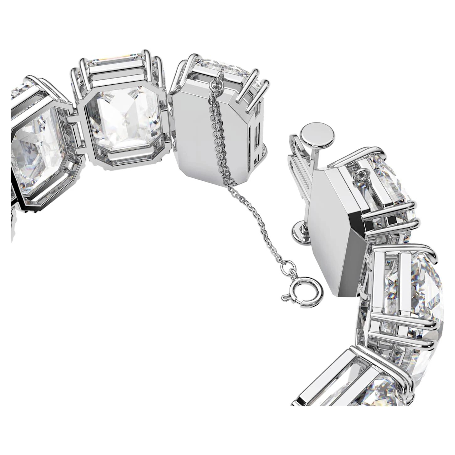 Swarovski Millenia Bracelet Oversized Crystals, Octagon Cut, White, Rhodium Plated 4 Swarovski Millenia Bracelet Oversized Crystals, Octagon Cut, White, Rhodium Plated - Image 4