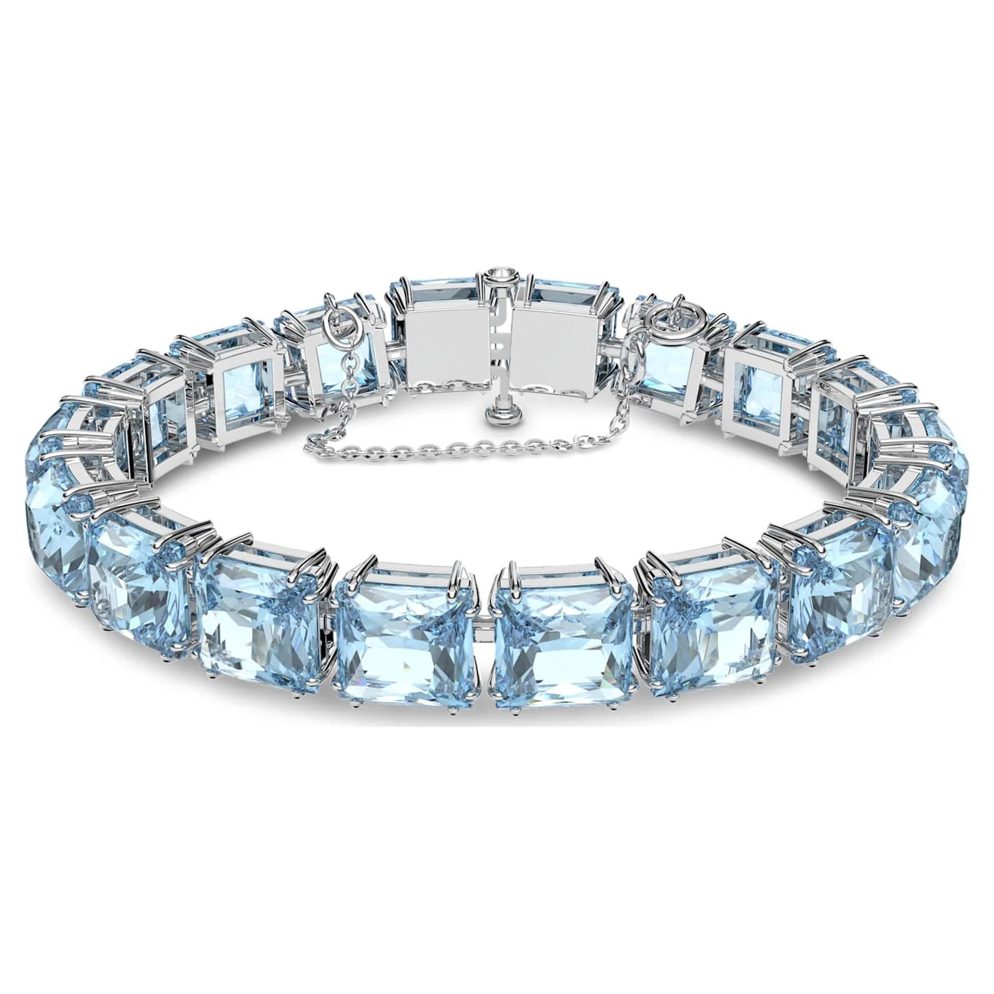 Swarovski Millenia Bracelet Square Cut, Medium, Blue, Rhodium Plated 2 Swarovski Millenia Bracelet Square Cut, Medium, Blue, Rhodium Plated - Image 2