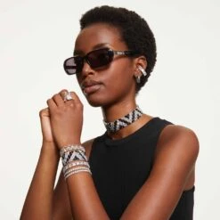 Swarovski Millenia Bracelet Square Cut, Small, White, Rhodium Plated -Fashion Accessories Store millenia bracelet square cut small white rhodium plated swarovski 5599202 4