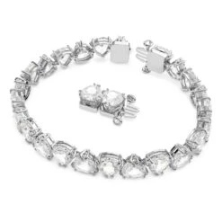 Swarovski Millenia Bracelet Trilliant Cut, White, Rhodium Plated -Fashion Accessories Store millenia bracelet trilliant cut white rhodium plated swarovski 5622451 2