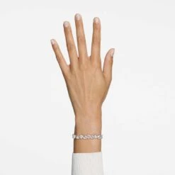 Swarovski Millenia Bracelet Trilliant Cut, White, Rhodium Plated