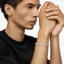 Swarovski Millenia Bracelet Trilliant Cut, White, Rhodium Plated -Fashion Accessories Store millenia bracelet trilliant cut white rhodium plated swarovski 5622451 4