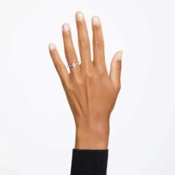 Swarovski Millenia Cocktail Ring Pear Cut, Pavé, White, Rhodium Plated -Fashion Accessories Store millenia cocktail ring pear cut pavC3A9 white rhodium plated swarovski 5638776 4