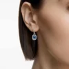 Swarovski Millenia Drop Earrings Octagon Cut, Blue, Rhodium Plated