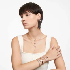 Swarovski Millenia Drop Earrings Octagon Cut, Pink, Rose Gold-tone Plated -Fashion Accessories Store millenia drop earrings octagon cut pink rose gold tone plated swarovski 5649474 5