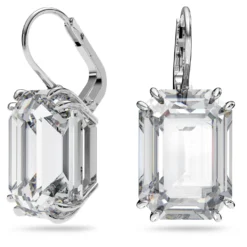 Swarovski Millenia Drop Earrings Octagon Cut, White, Rhodium Plated -Fashion Accessories Store millenia drop earrings octagon cut white rhodium plated swarovski 5636569 2