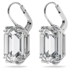 Swarovski Millenia Drop Earrings Octagon Cut, White, Rhodium Plated -Fashion Accessories Store millenia drop earrings octagon cut white rhodium plated swarovski 5636569 3