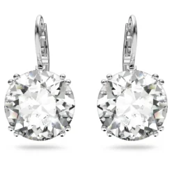 Swarovski Millenia Drop Earrings Round Cut, White, Rhodium Plated -Fashion Accessories Store millenia drop earrings round cut white rhodium plated swarovski 5628351 2